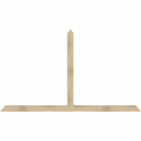 Ekena Millwork Portland Rough Sawn Timber Gable Bracket, Douglas Fir, 96"W x 56"H x 4"D x 4"F, 14/12 Pitch GBW096X56X0404POR00RDF - main